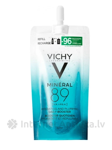 VICHY Minéral 89 Tugevdaja, mis tugevdab naha kaitsefunktsiooni ja niisutab hüaluroonhappega, refill, 50 ml | internetaptieka.lv