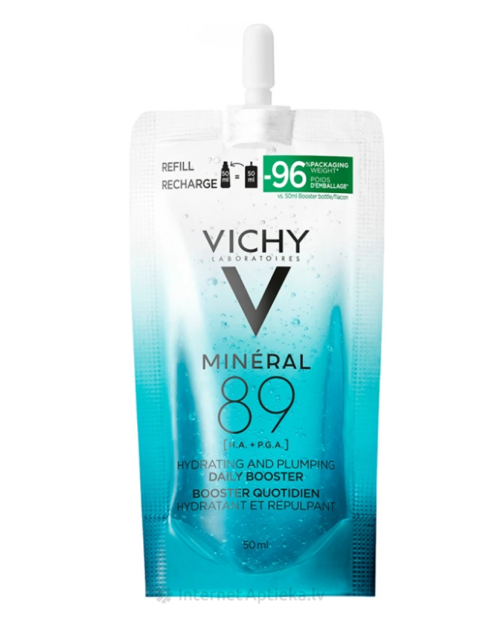 VICHY Minéral 89 Tugevdaja, mis tugevdab naha kaitsefunktsiooni ja niisutab hüaluroonhappega, refill, 50 ml | internetaptieka.lv