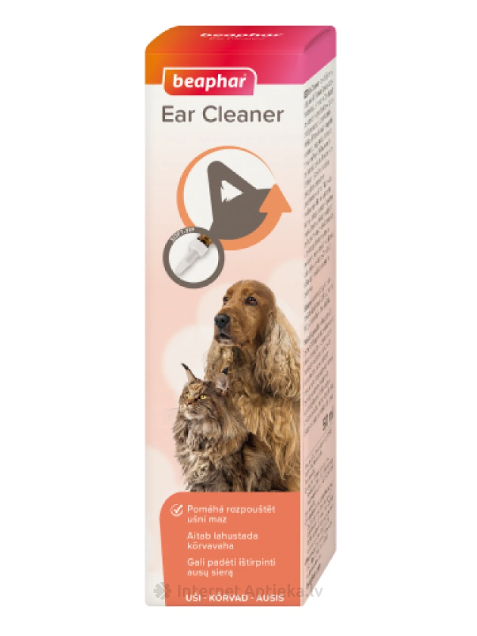 Beaphar Ear-Cleaner Līdzeklis ausu tīrīšanai, 50 ml | internetaptieka.lv