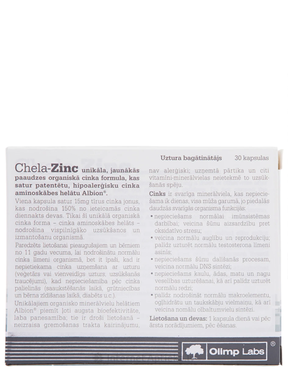 Olimp Labs Chela-Zinc, 30 kapsulas | internetaptieka.lv