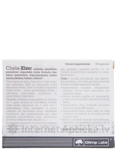 Olimp Labs Chela-Zinc, 30 kapsulas | internetaptieka.lv