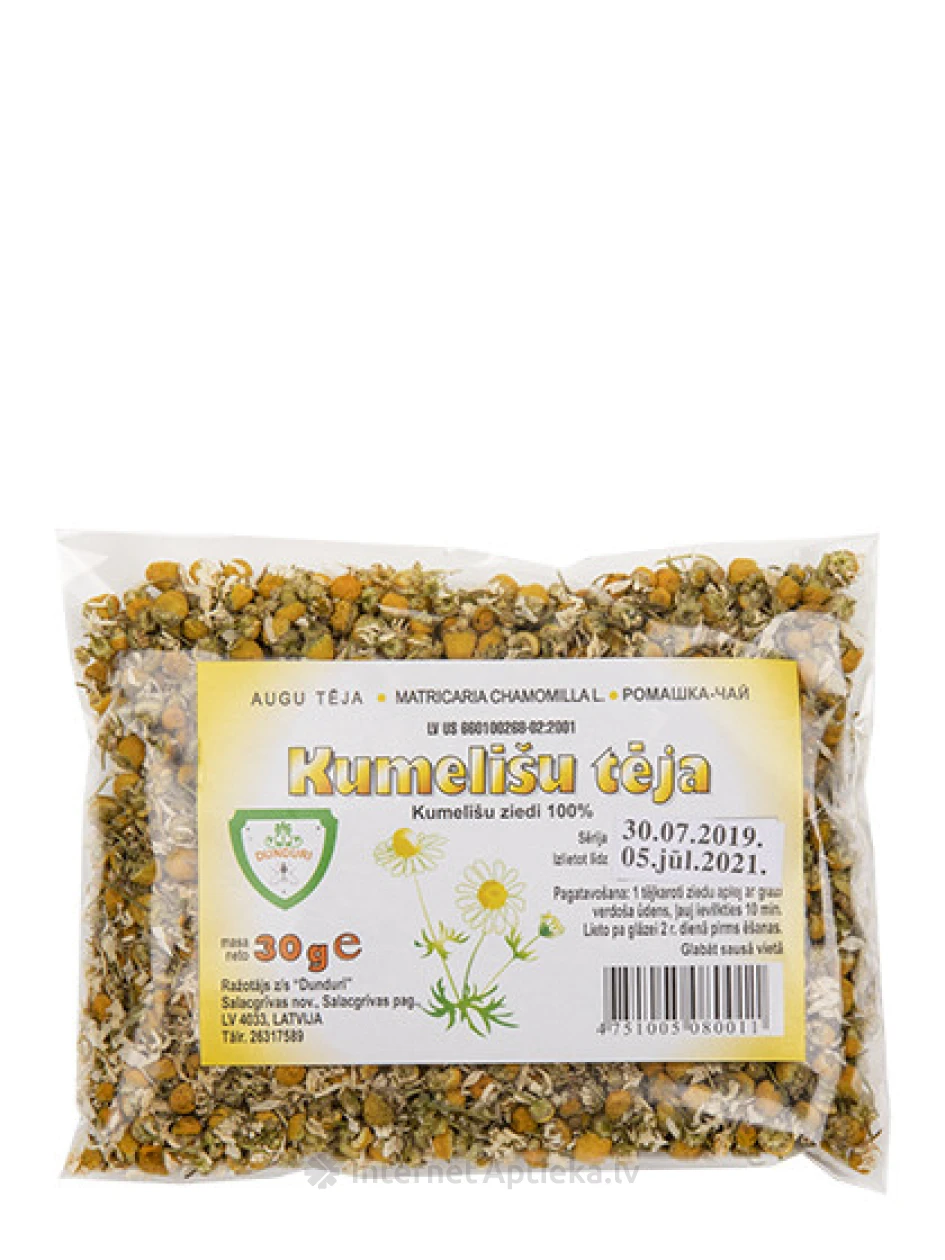 Dunduri Kumelīšu tēja, 30 g | internetaptieka.lv