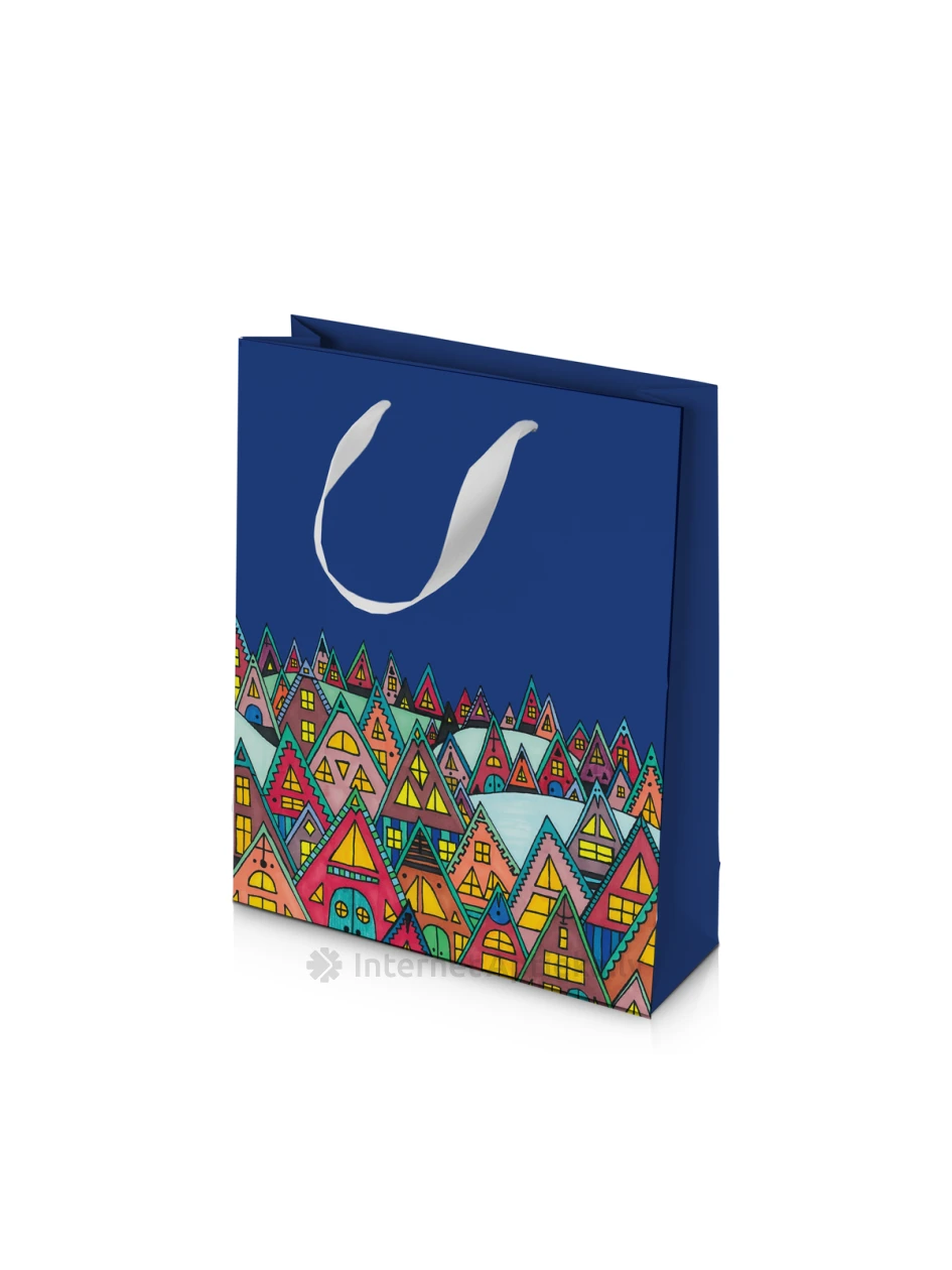 InternetAptieka.lv Ziemassvētku maisiņš zils (26x32 cm) | internetaptieka.lv