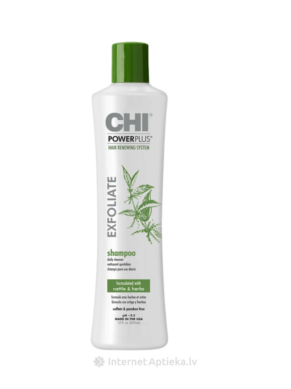 CHI Power Plus Exfoliate Shampoo Attīrošs šampūns, 355 ml | internetaptieka.lv