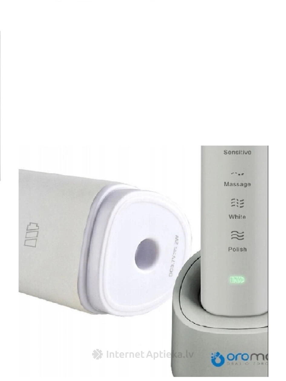 Oromed Ultraskaņas zobu birste balta, 1 gb. | internetaptieka.lv