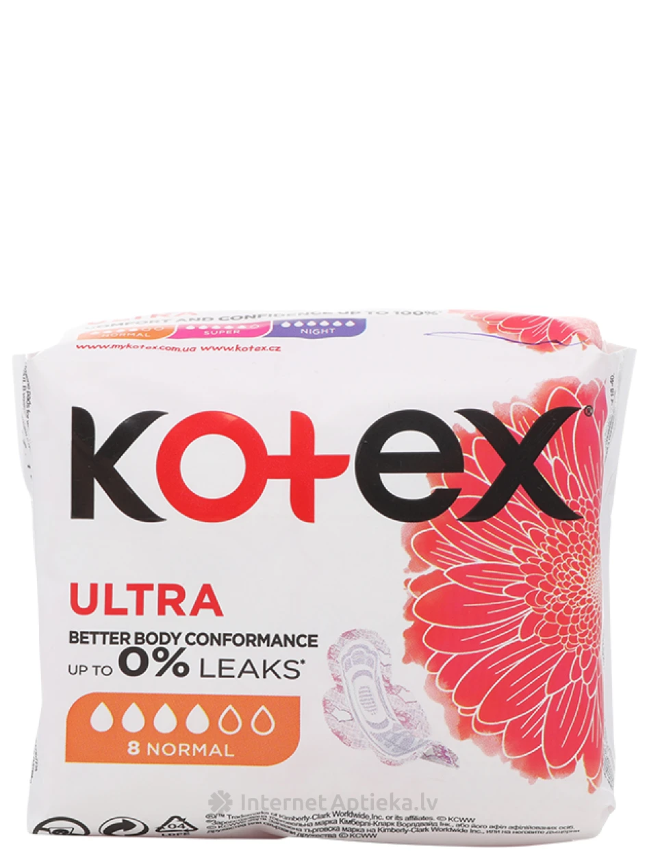 Kotex Ultra Normal гигиенические прокладки, 8шт