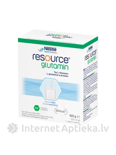 Nestle Resource Glutamin Продукты питания для медицинских целей, 20 x 5г | internetaptieka.lv