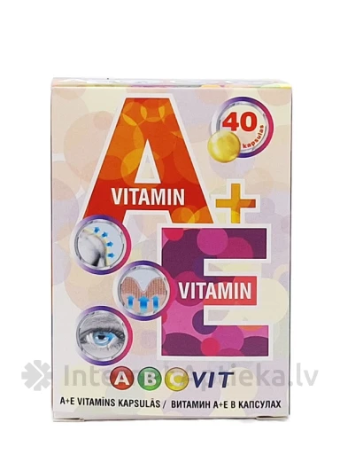 A+E vitamin ABC vitamīni, 40 kapsulas | internetaptieka.lv