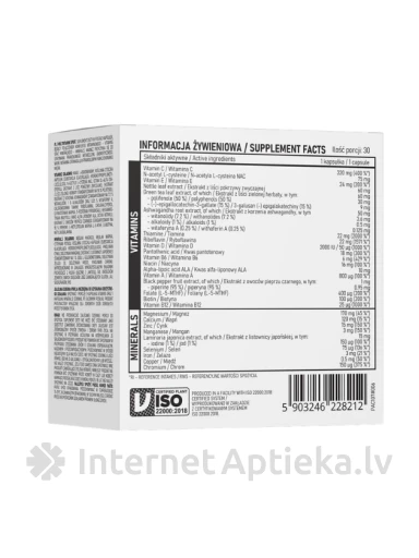 OstroVit VITA&MINERALS Sport капсулы, 60 шт. | internetaptieka.lv