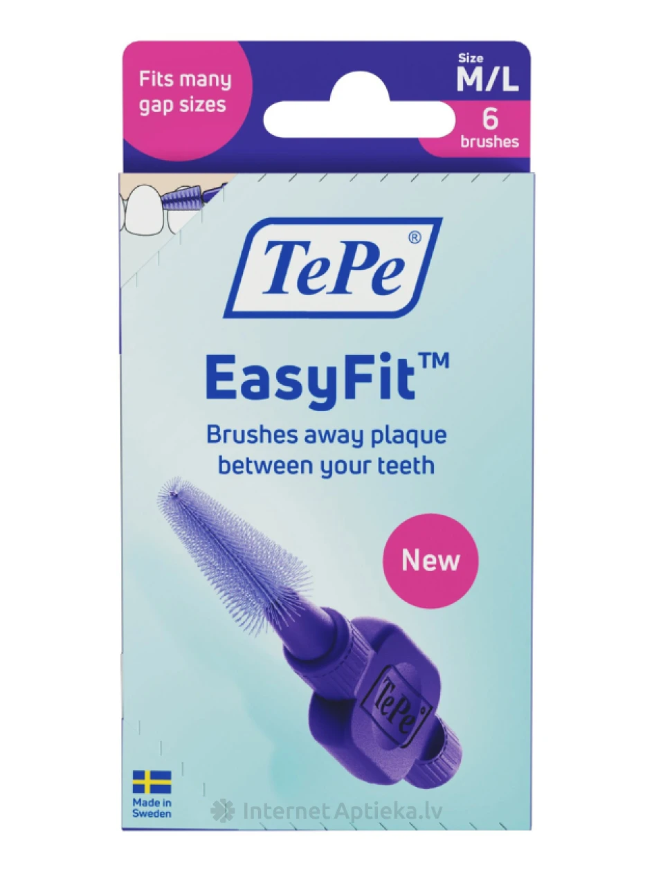 TePe EasyFit M/L starpzobu birstītes, 6 gab. | internetaptieka.lv