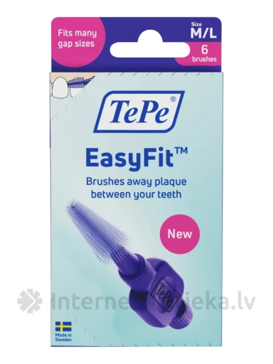 TePe EasyFit M/L starpzobu birstītes, 6 gab. | internetaptieka.lv