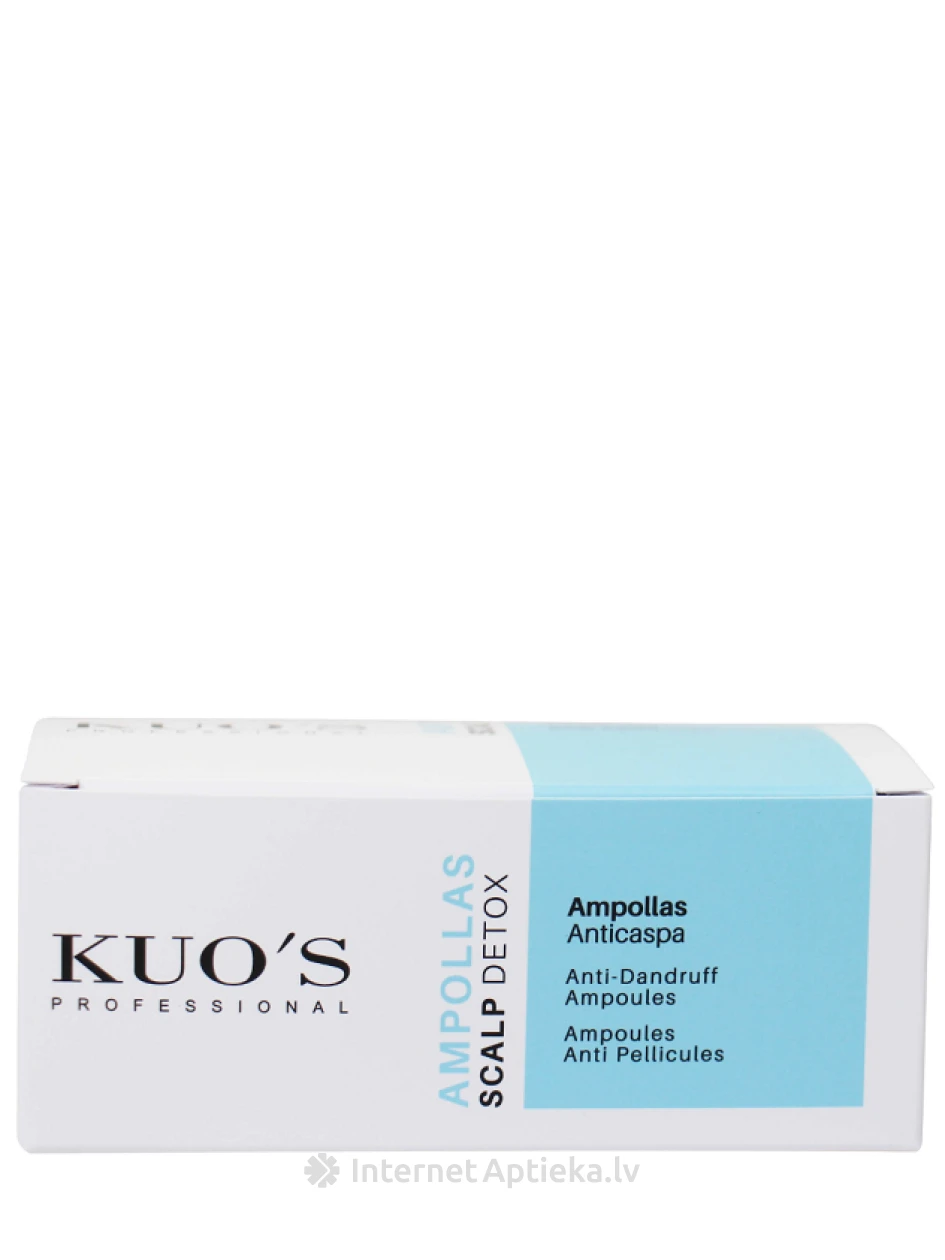 KUO'S SCALP DETOX Ampulas pret blaugznām, galvas ādas attīrīšanai, 6*10 ml | internetaptieka.lv