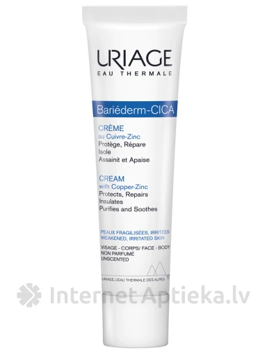 URIAGE Bariederm Cica-krēms ar Cu-Zn, 40 ml | internetaptieka.lv