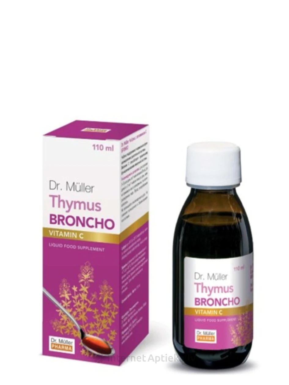 Dr Müller Thymus ja C-vitamiin BRONHO, 110 ml | internetaptieka.lv