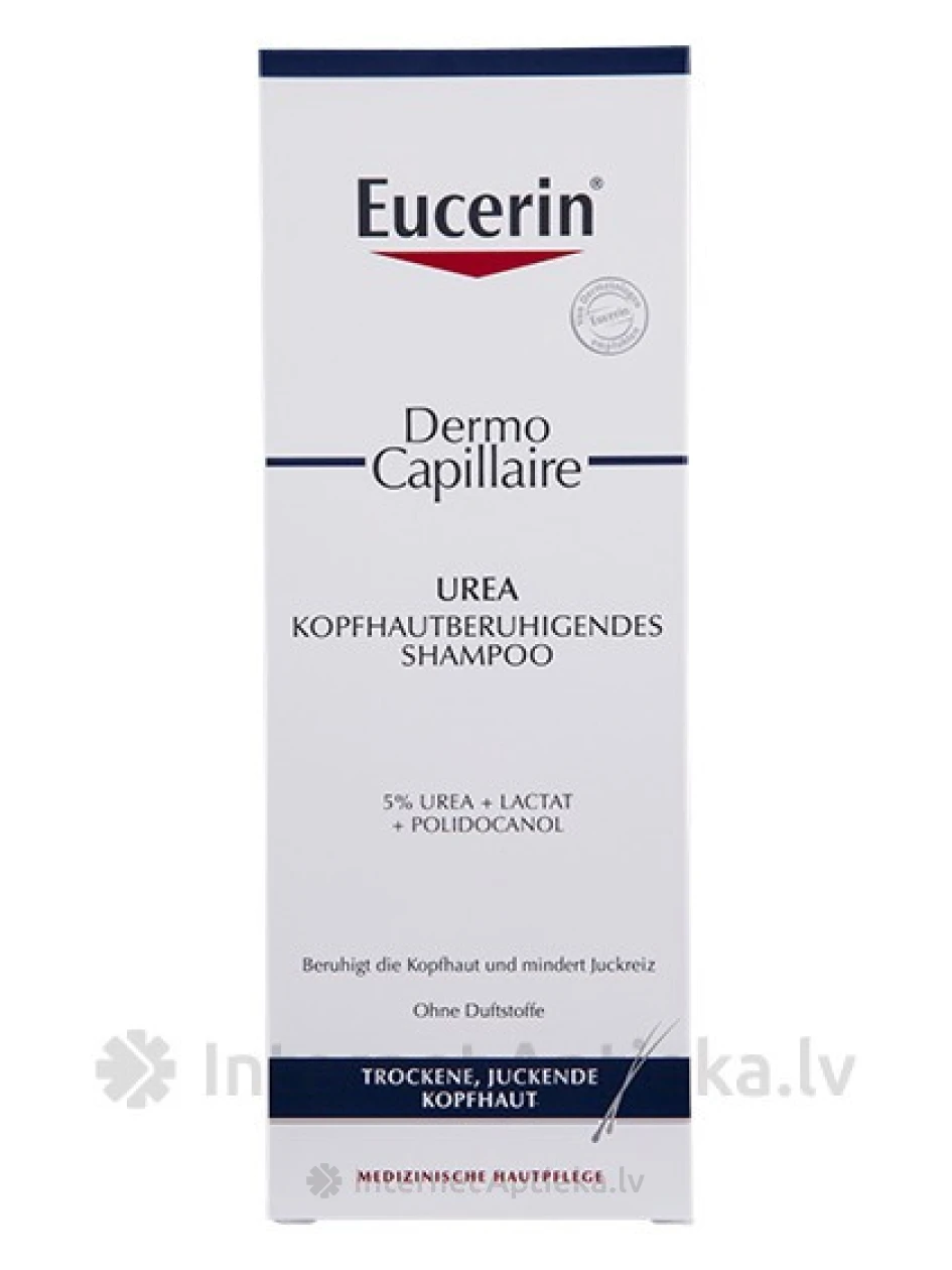 Eucerin Dermo Capillaire Urea 5% šampūns saudzējošs, 250 ml | internetaptieka.lv