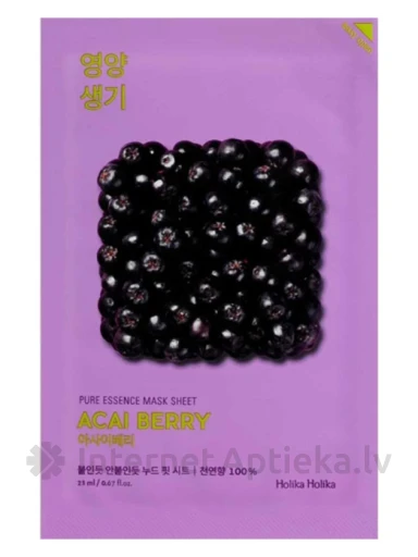 Holika Holika Pure Essence Маска для лица с экстрактом ягод асаи | internetaptieka.lv