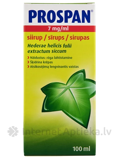 Prospan sīrups, 100 ml | internetaptieka.lv
