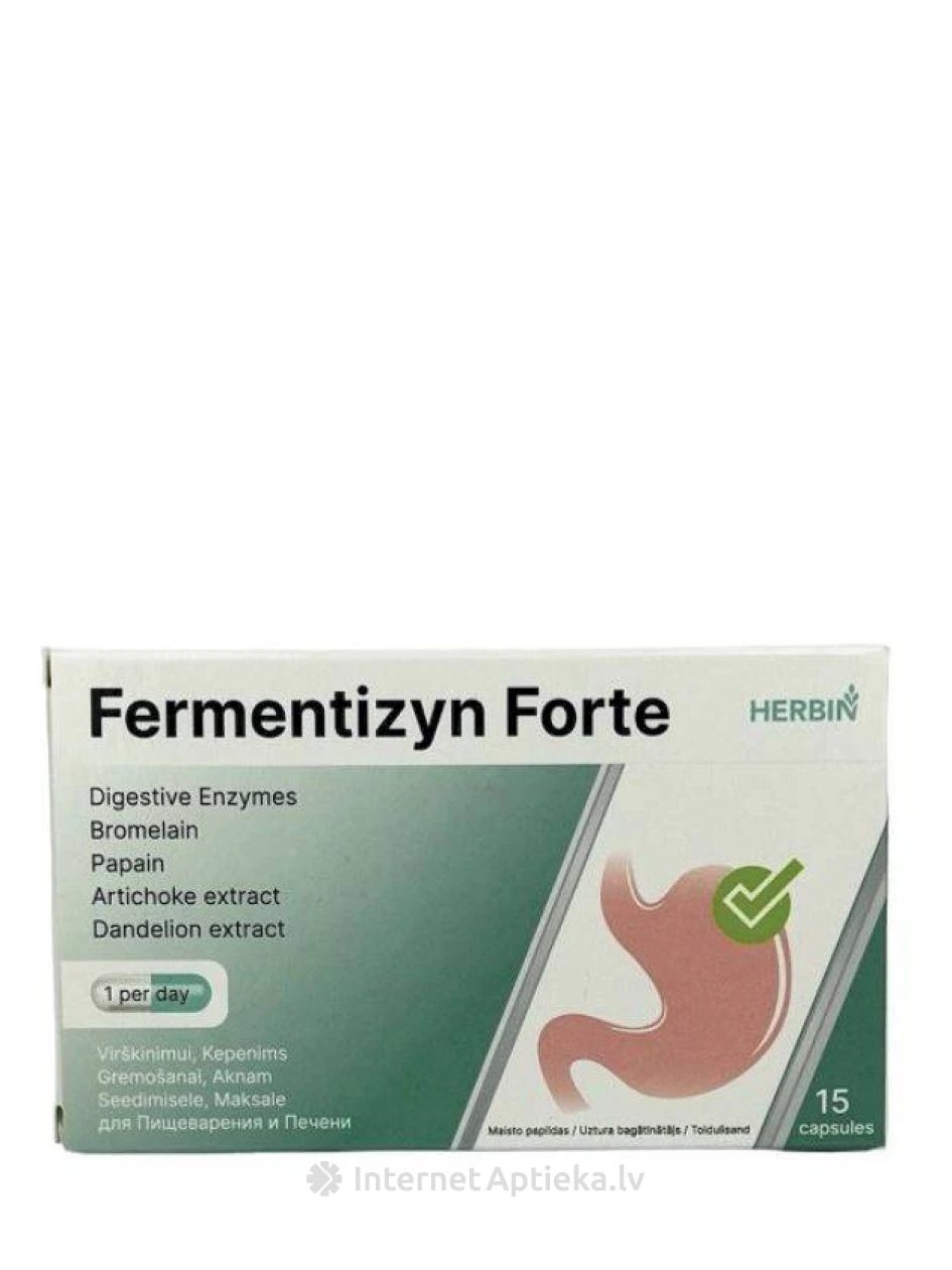 HERBIN Fermentizyn Forte kapslid, 15 tk. | internetaptieka.lv