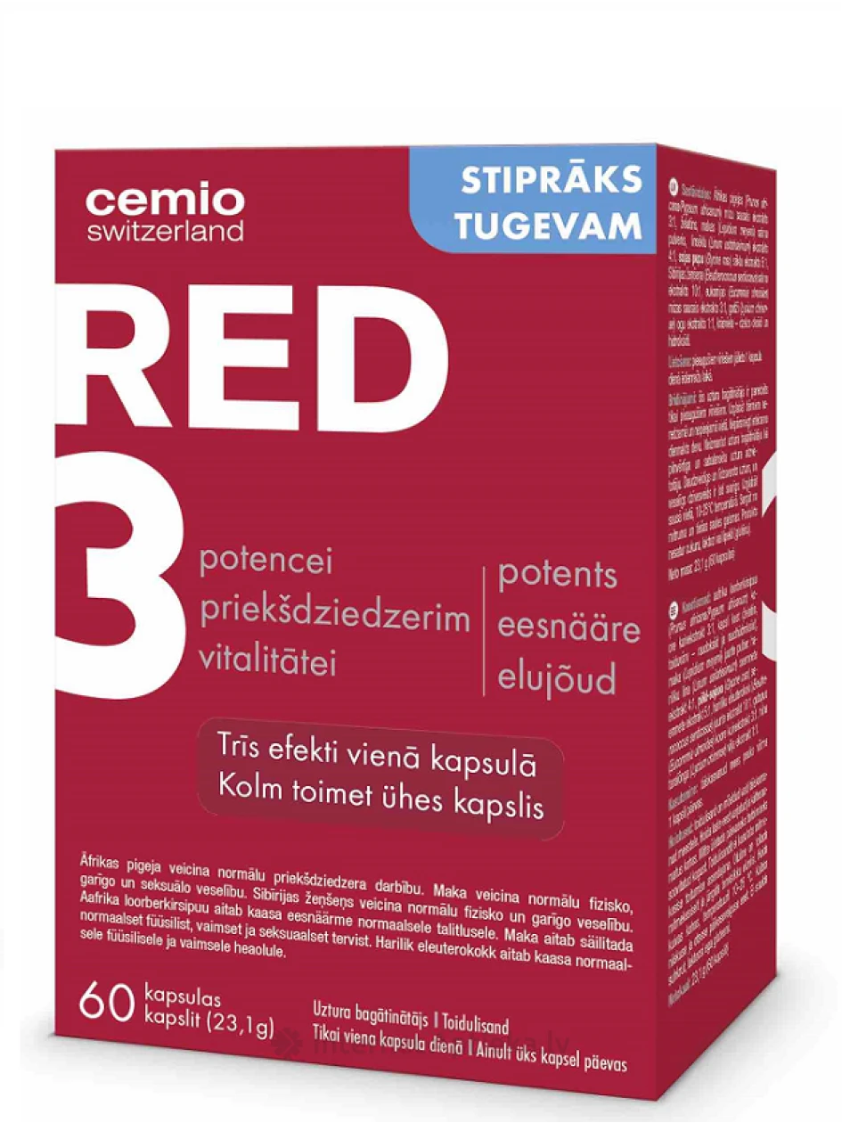 Cemio red 3 stiprāks, 60 kapsulas | internetaptieka.lv