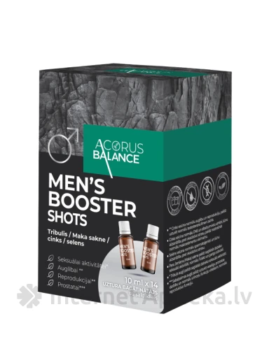 Acorus Balance Men's booster shots ampulas vīriešiem, 14*10 ml | internetaptieka.lv