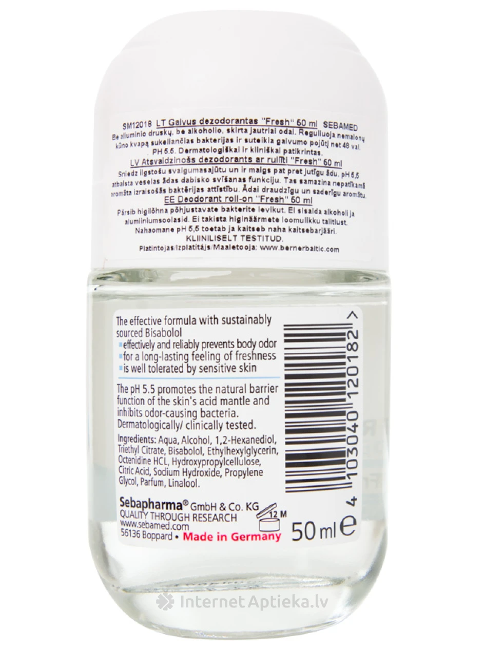SEBAMED FRESH deodorant rulliga Fresh, 50 ml | internetaptieka.lv