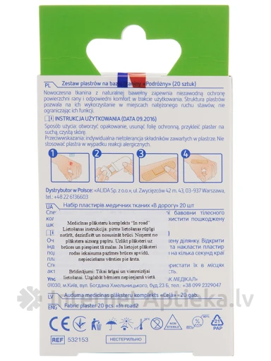 ECOPLAST plāksteru komplekts, Ceļā, 20 gb. | internetaptieka.lv