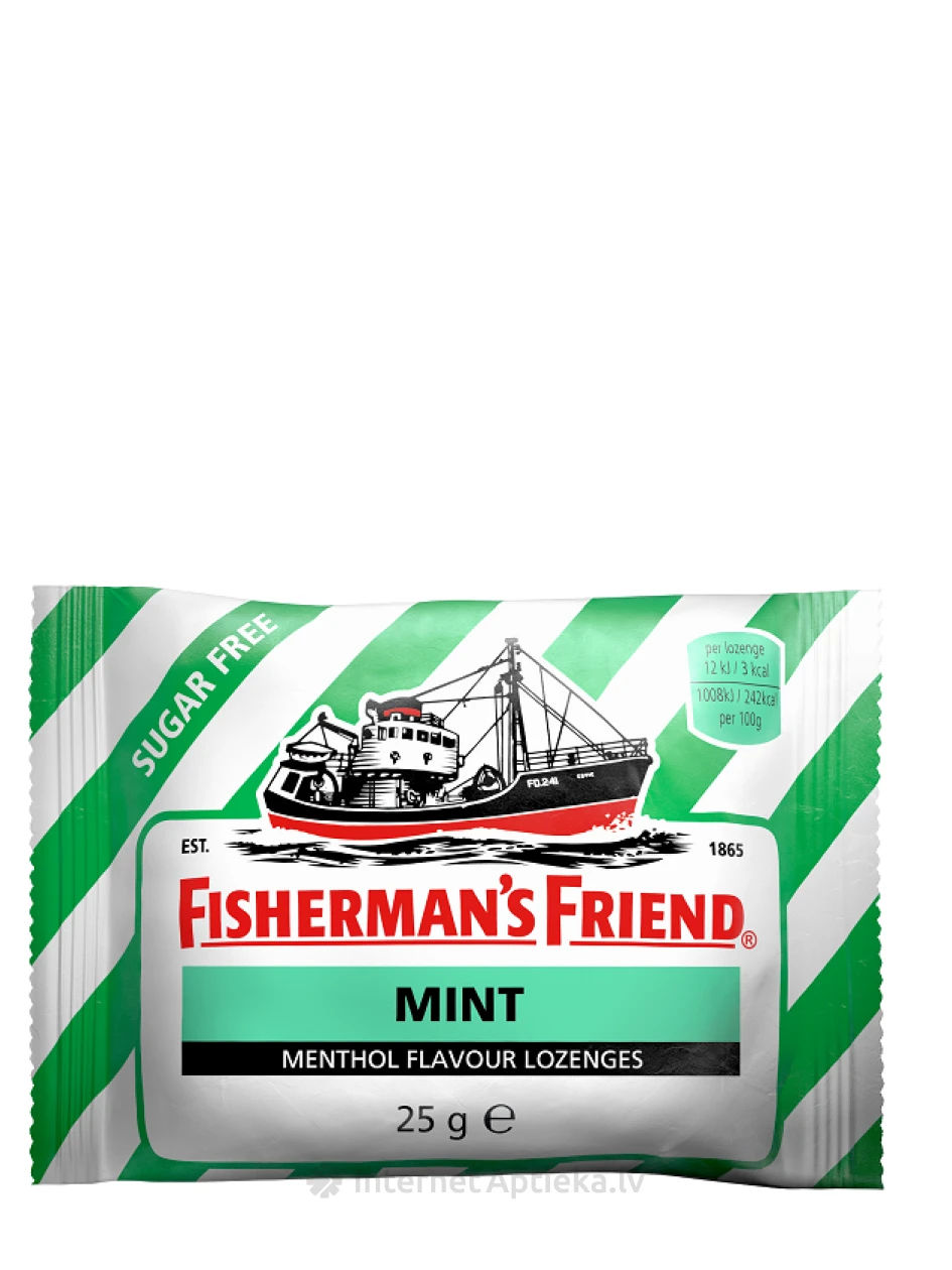 Fisherman’s Friend Mint atsvaidzinošas dražejas, 25 g | internetaptieka.lv