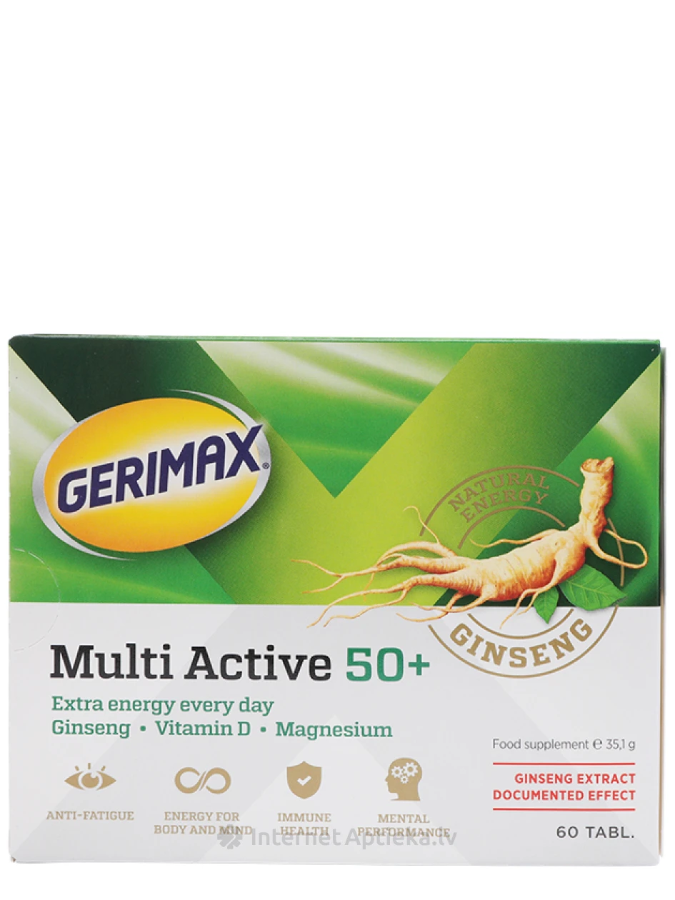 Gerimax Multi Active 50+, 60 tabletes | internetaptieka.lv