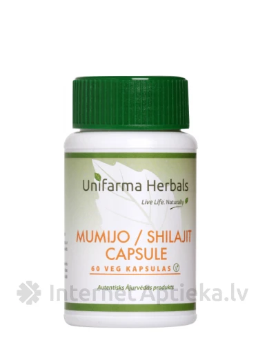 Unifarma Herbals Mumijo/Shilajit kapslid, 60 tk. | internetaptieka.lv