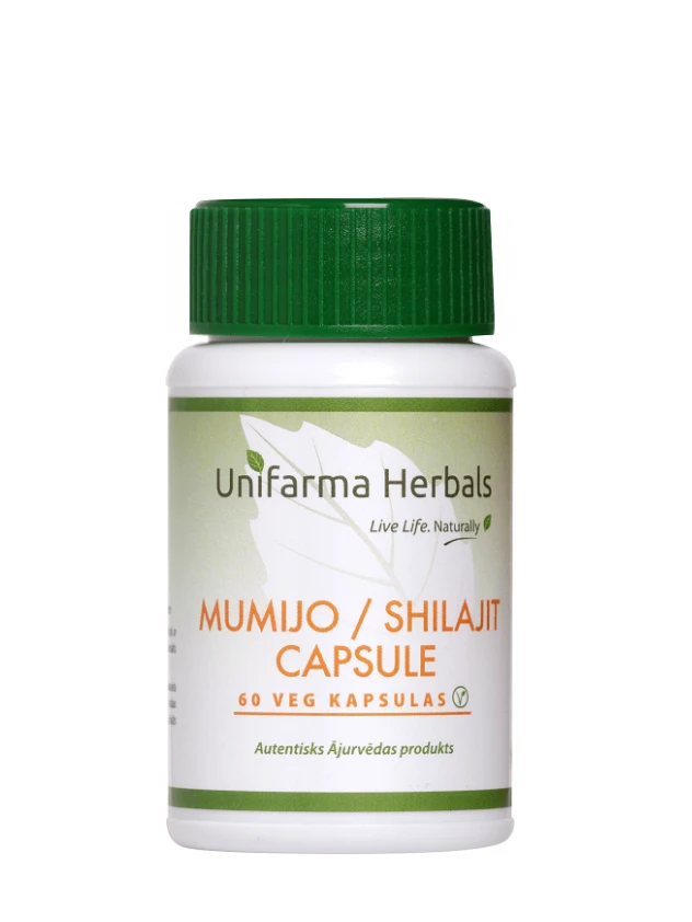 Unifarma Herbals Mumijo (Shilajit) kapsulas, 60 gab.