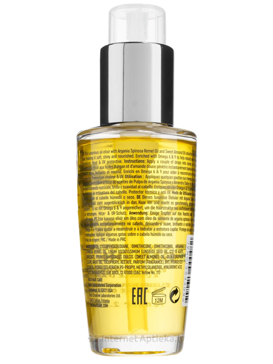 RICH Pure Luxury Эликсир с аргановым маслом для мягких волос, 70 мл | internetaptieka.lv