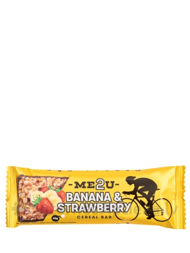ME2U Banana & Strawberry мюсли батончик, 45 г | internetaptieka.lv