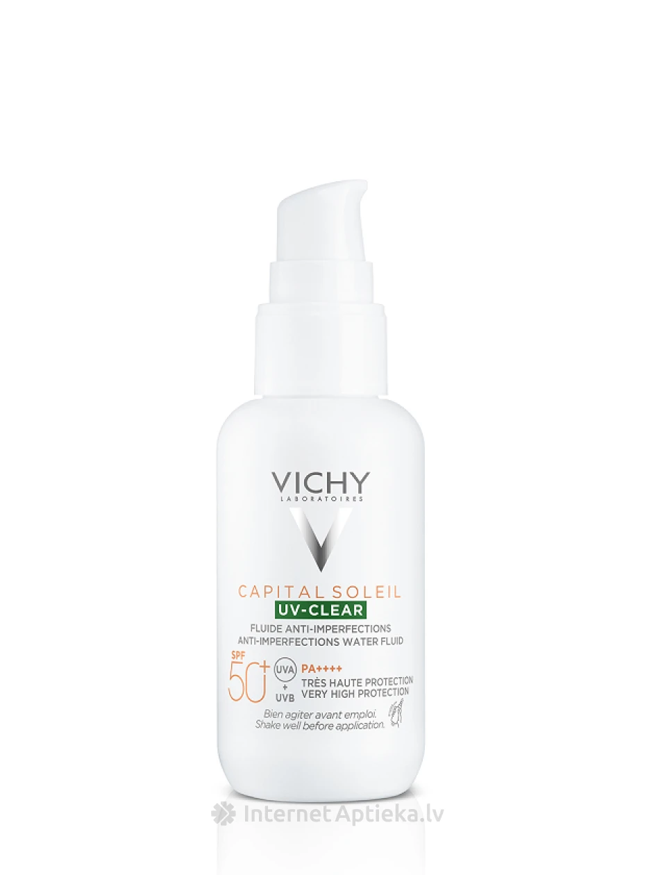 Vichy Capital Soleil UV-Clear Water Fluid SPF 50+, 40 ml | internetaptieka.lv