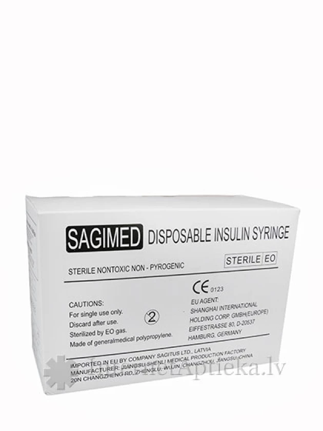 Decrement Andes surge Sagimed insulīna Šļirce 1 ml, ar adatu 0.4 x 13 mm, 100 gb