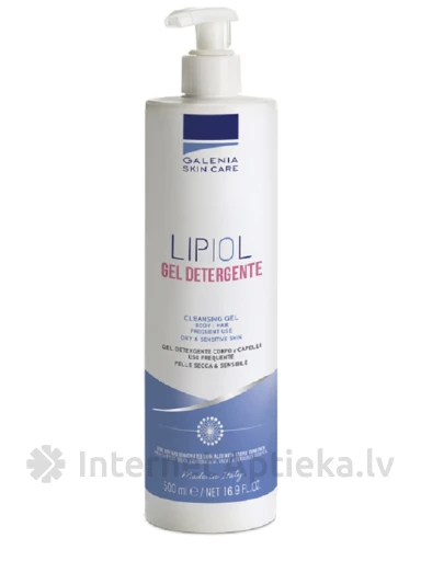 LIPIOL GEL DETERGENTE очищающий гель для тела/волос, 500 мл | internetaptieka.lv