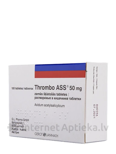 Thrombo ASS 50 mg, 100 tabletes | internetaptieka.lv