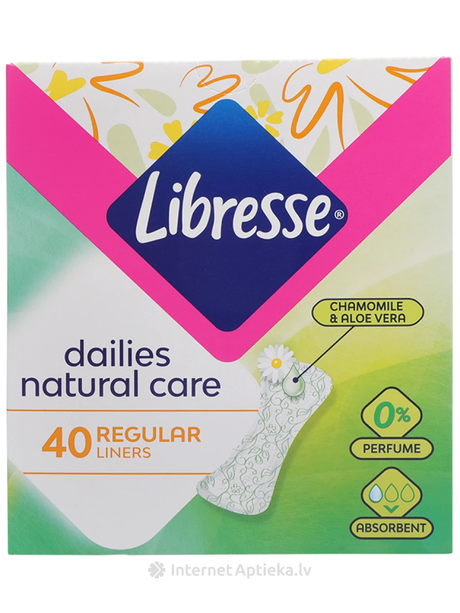 Libresse Natural Care Normal гигиенические прокладки, 40 шт. | internetaptieka.lv