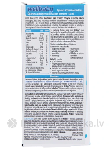 Vitabiotics WellBaby sīrups bērniem no 4 mēn., 150 ml | internetaptieka.lv