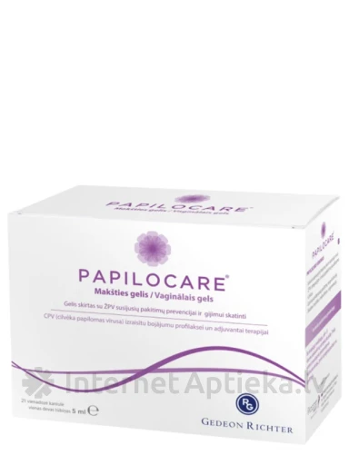 Papilocare вагинальный гель, 21*5 мл | internetaptieka.lv