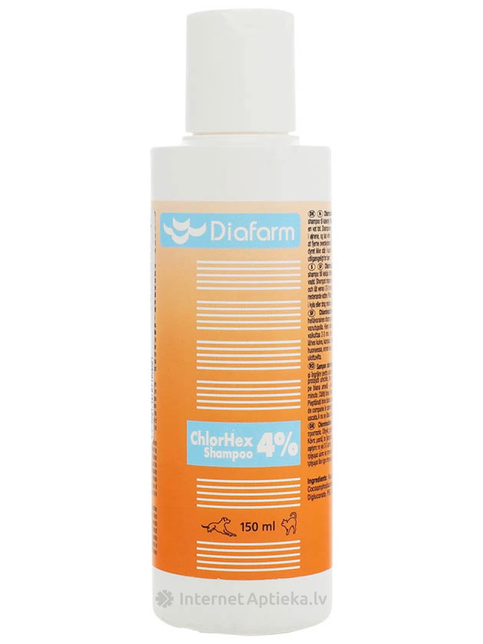 DF Chlorhexidine Shampoo 4% собаки / кошки, 150 мл | internetaptieka.lv