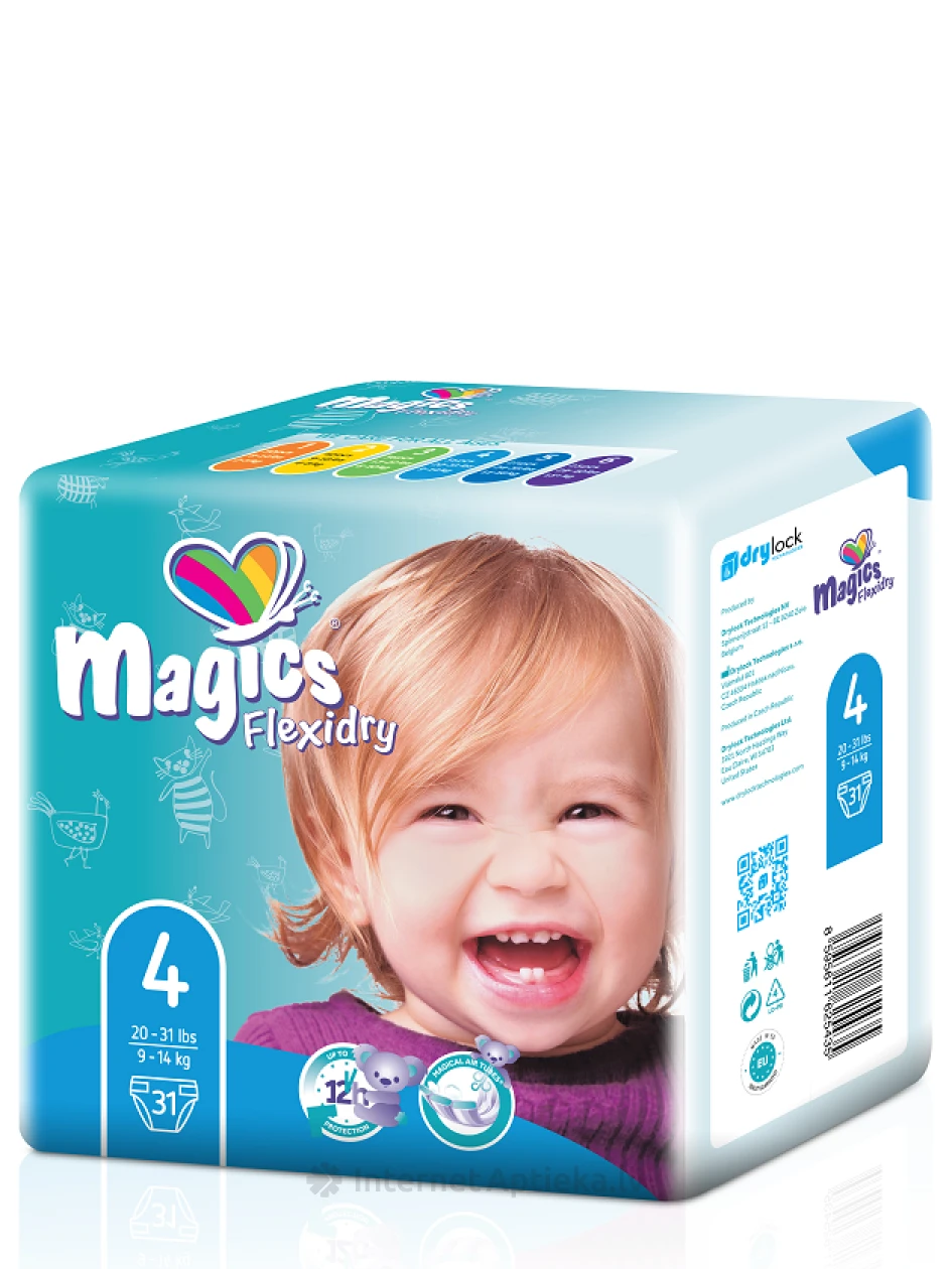 MAGICS FLEXIDRY Magical Tubes mähkmed Maxi 9-14 kg, 31 tk. | internetaptieka.lv