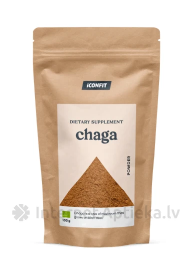 ICONFIT Organic Chaga Powder, 100 g | internetaptieka.lv