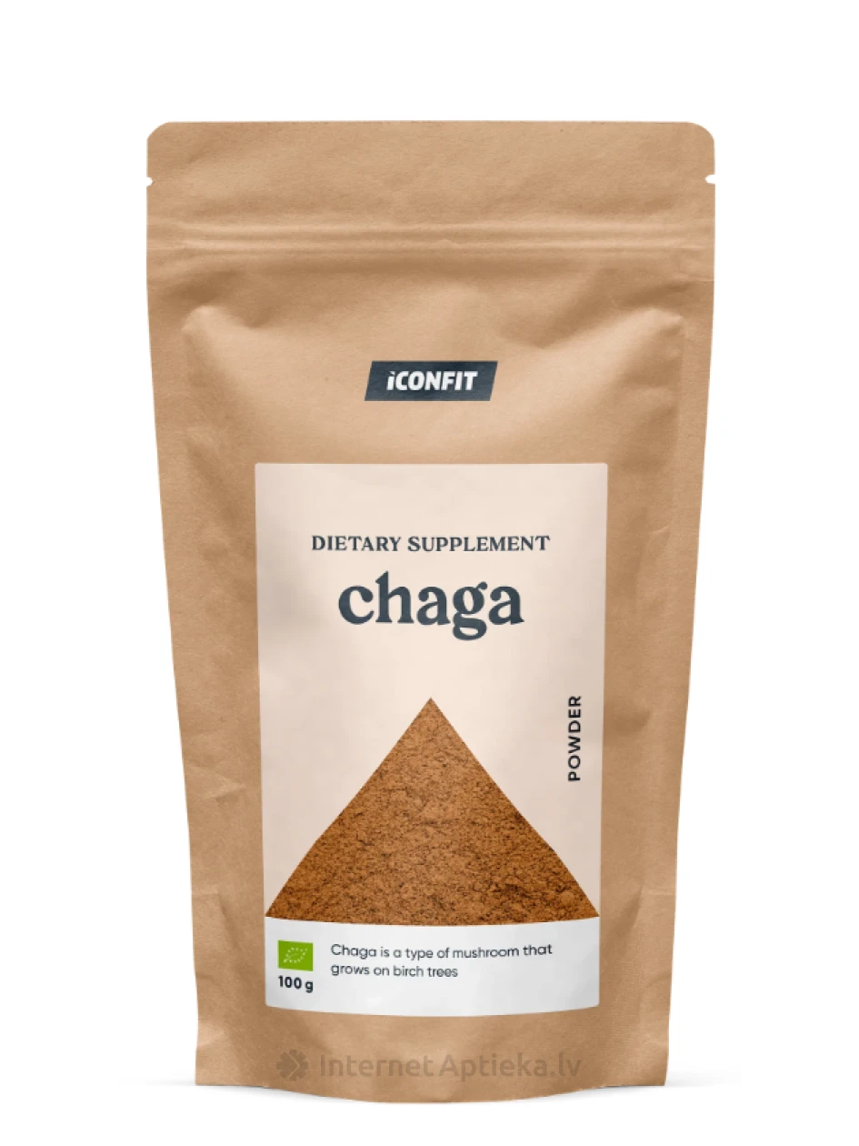 ICONFIT Organic Chaga Powder, 100 g | internetaptieka.lv