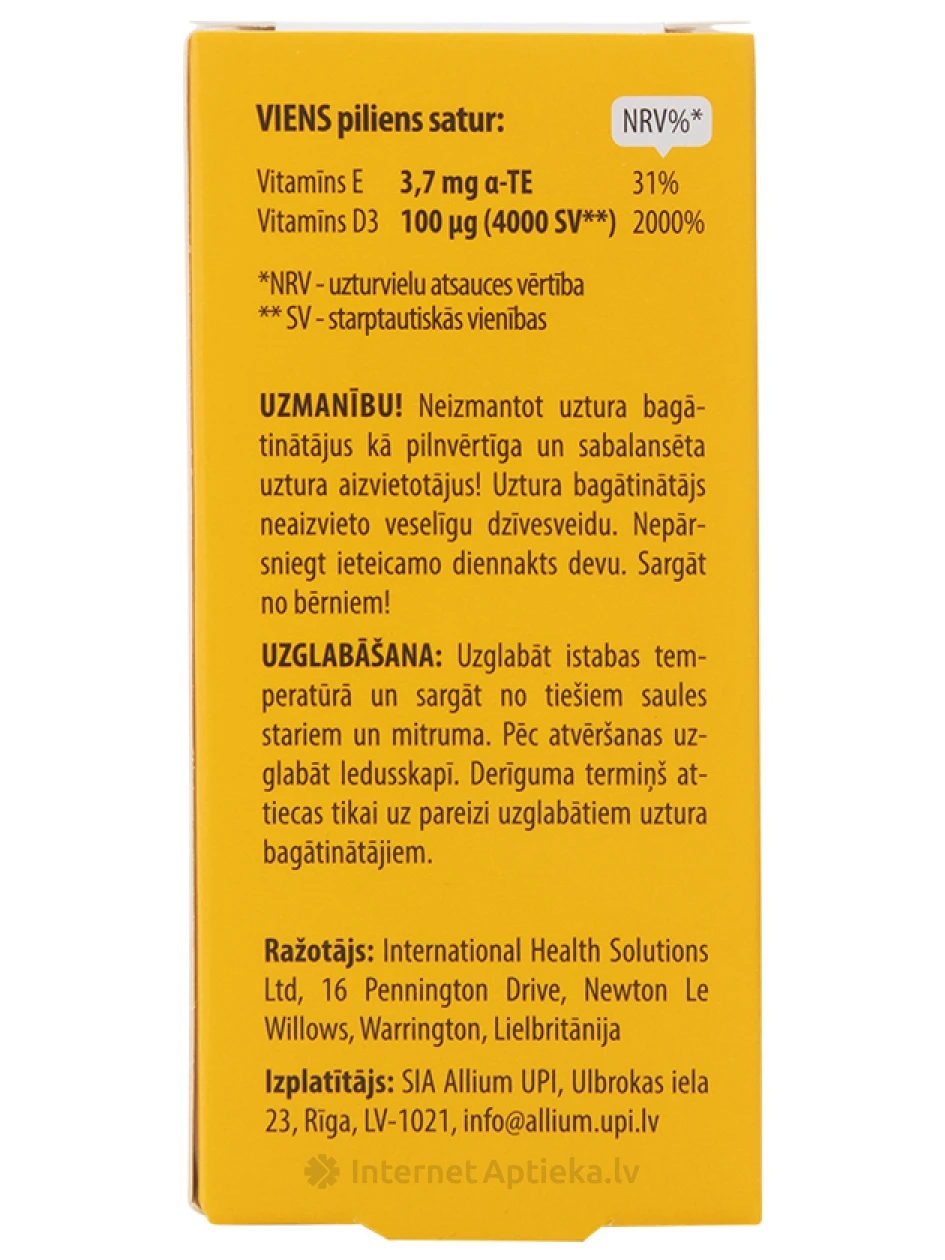 Formula Vitale витамин D 4000 капли, 10 мл | internetaptieka.lv
