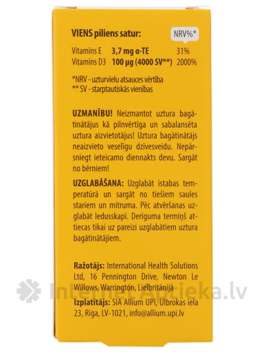 Formula Vitale витамин D 4000 капли, 10 мл | internetaptieka.lv
