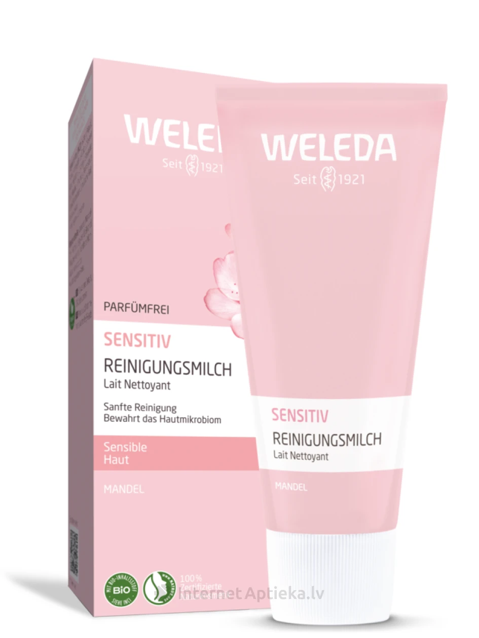 Weleda Sensitiv Bio-Mandel нежное очищающее средство, 75 мл | internetaptieka.lv