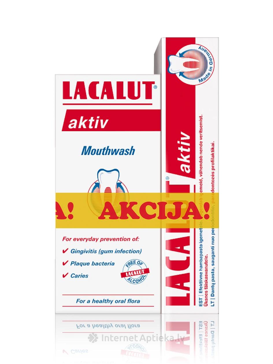 LACALUT Aktiv komplekt, 300 ml + 75 ml | internetaptieka.lv