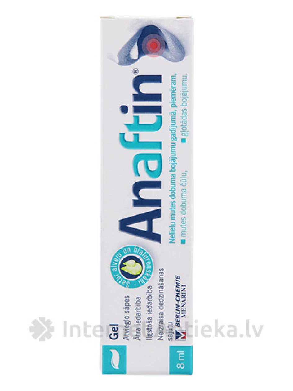 Anaftin gels mutes dobuma bojājumiem, 8 ml | internetaptieka.lv