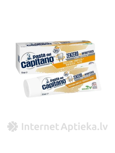Pasta del Capitano zobu pasta ar ingveru, 75 ml | internetaptieka.lv