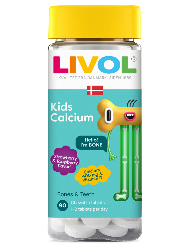 LIVOL KIDS Calcium tabletes ar zemeņu